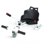 Asiento Kart - Hoverkart para Hoverboard de color blanco/negro con barra ajustable