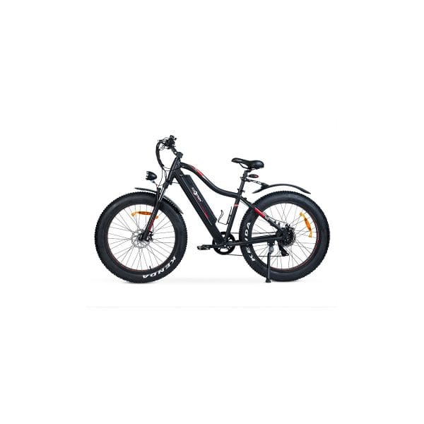 Bicicleta eléctrica XL con ruedas gruesas y guardabarros, color negro Bicicleta eléctrica XL con ruedas gruesas y guardabarros, color negro